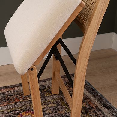 Linon Bina Cane Folding Dining Chair