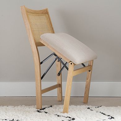 Linon Bina Rattan Folding Dining Chair