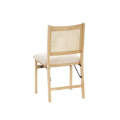 Linon Bina Cane Folding Dining Chair