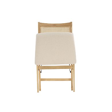 Linon Bina Rattan Folding Dining Chair