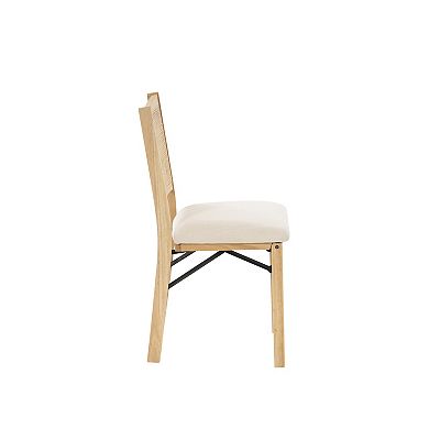 Linon Bina Rattan Folding Dining Chair