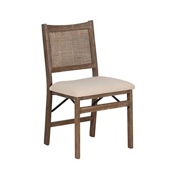 Linon Bina Cane Folding Dining Chair