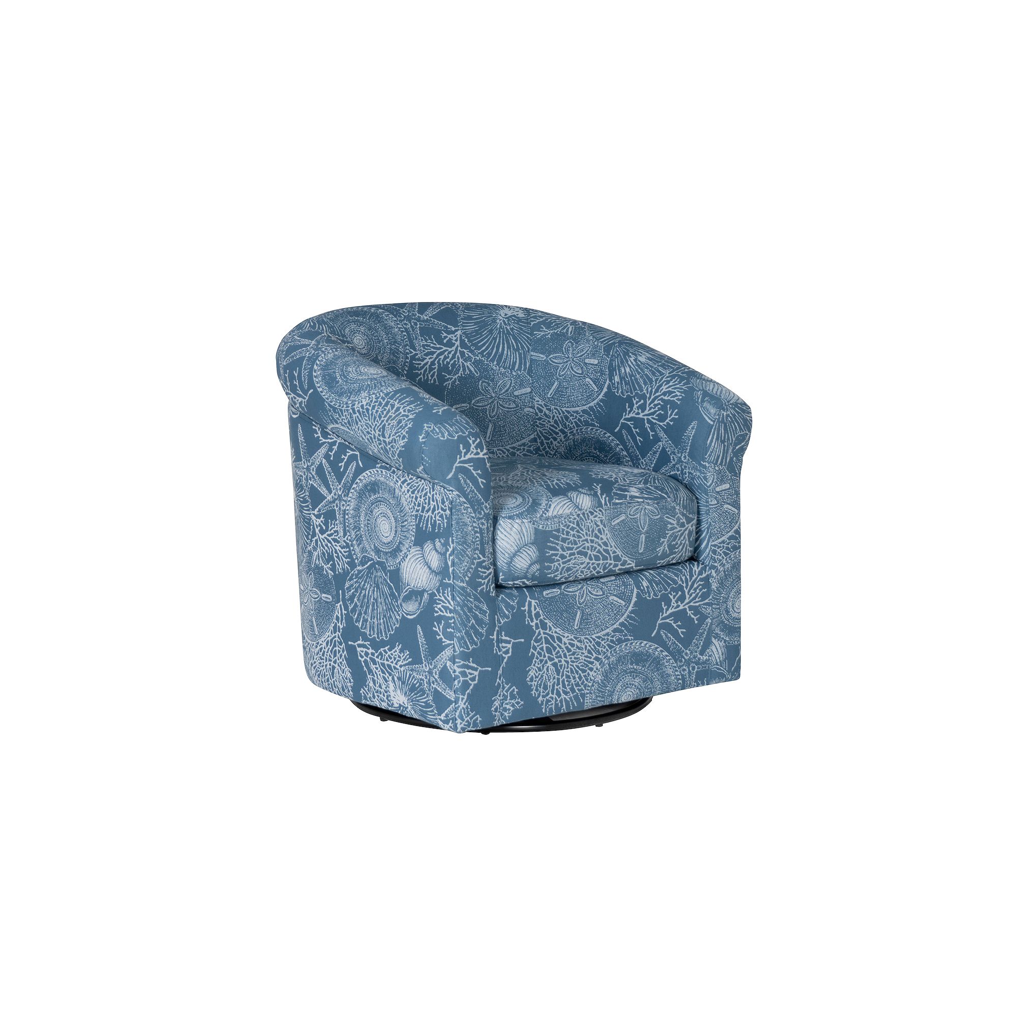 Linon Bonnie Swivel Club Arm Chair, Coastal