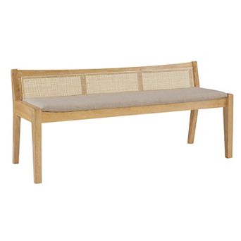 Linon Nassau Rattan Bench