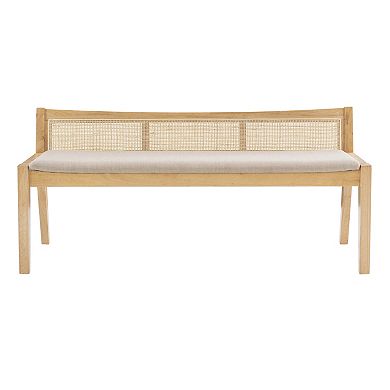 Linon Nassau Rattan Bench