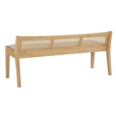 Linon Nassau Rattan Bench