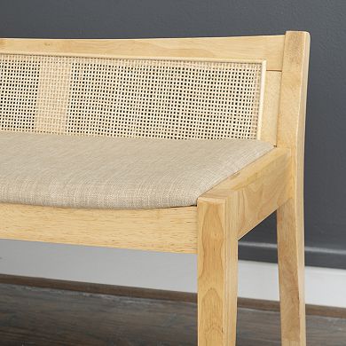 Linon Nassau Rattan Bench