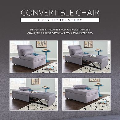Linon Boone Convertible Arm Chair Bed