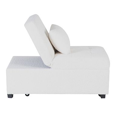 Linon Boone Convertible Arm Chair Bed