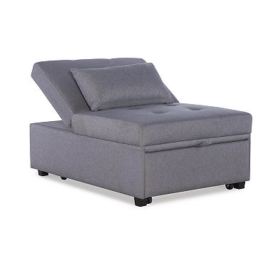 Linon Boone Convertible Arm Chair Bed
