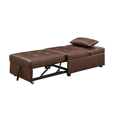 Linon Boone Convertible Arm Chair Bed