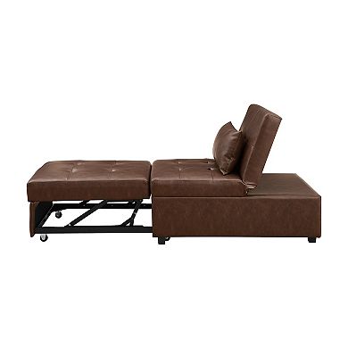 Linon Boone Convertible Arm Chair Bed