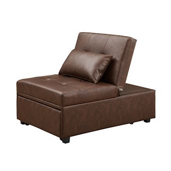 Linon Boone Convertible Arm Chair Bed
