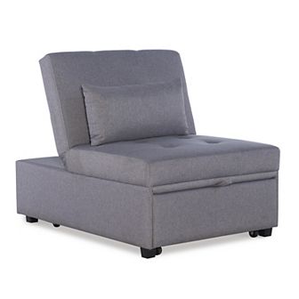 Linon Boone Convertible Arm Chair Bed