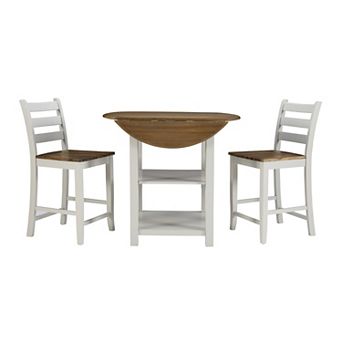 Linon Colm Counter Height Table & 40 in Chair 3 pc Set