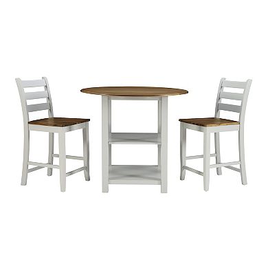 Linon Colm Counter Height Table & Chair 3-piece Set