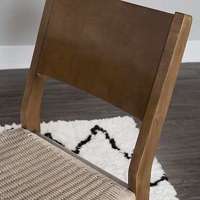 Linon Cadence Woven Seat Dining Chair 2-piece Set
