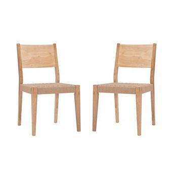Linon Cadence Woven Seat Dining Chair 2 pc Set