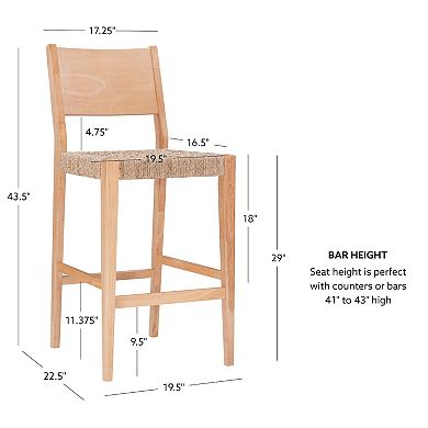 Linon Cadence Bar Stool 2-piece Set