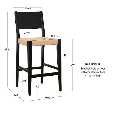 Linon Cadence Bar Stool 2-piece Set