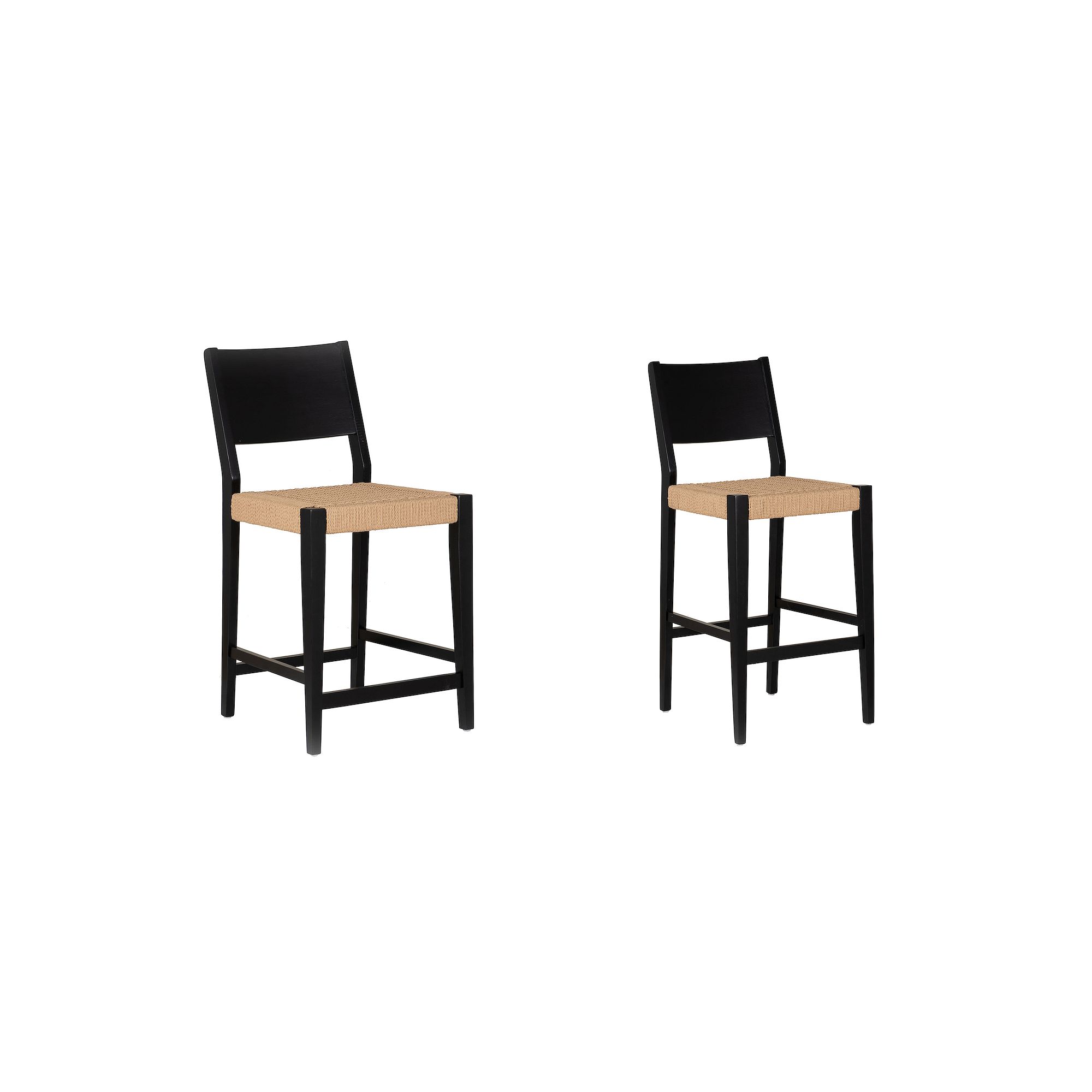 Linon Cadence Bar Stool 2-piece Set, Black