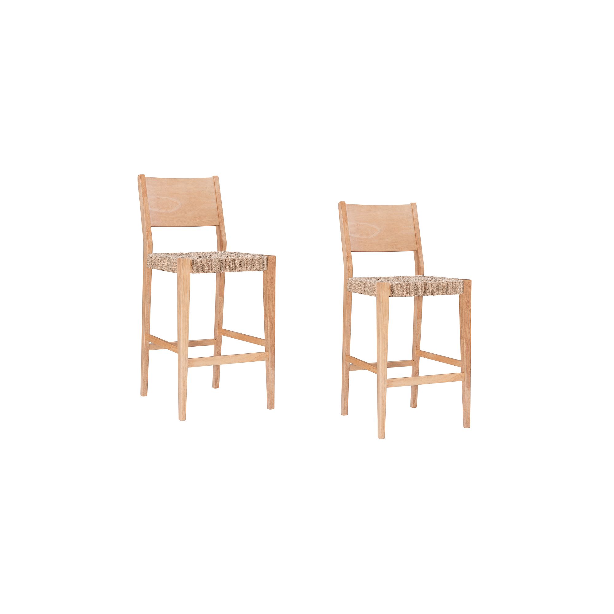 Linon Cadence Bar Stool 2-piece Set, Natural