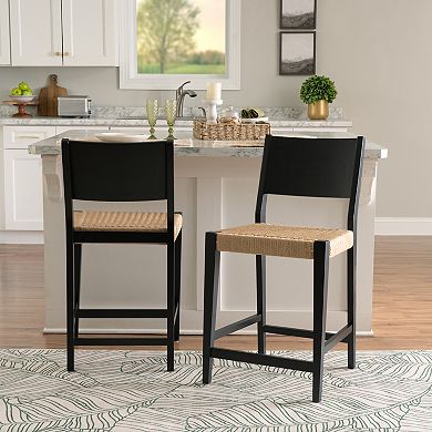 Linon Cadence Counter Stool 2-piece Set