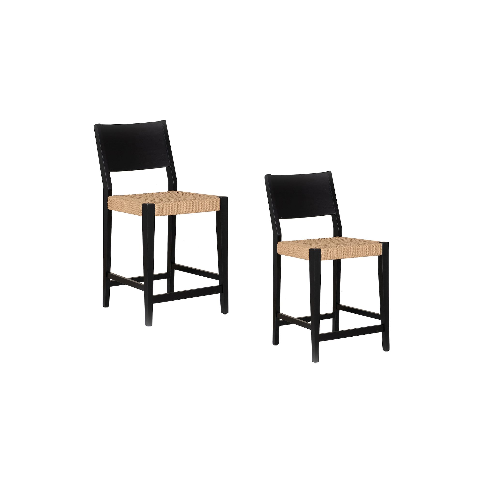 Linon Cadence Counter Stool 2-piece Set, Black