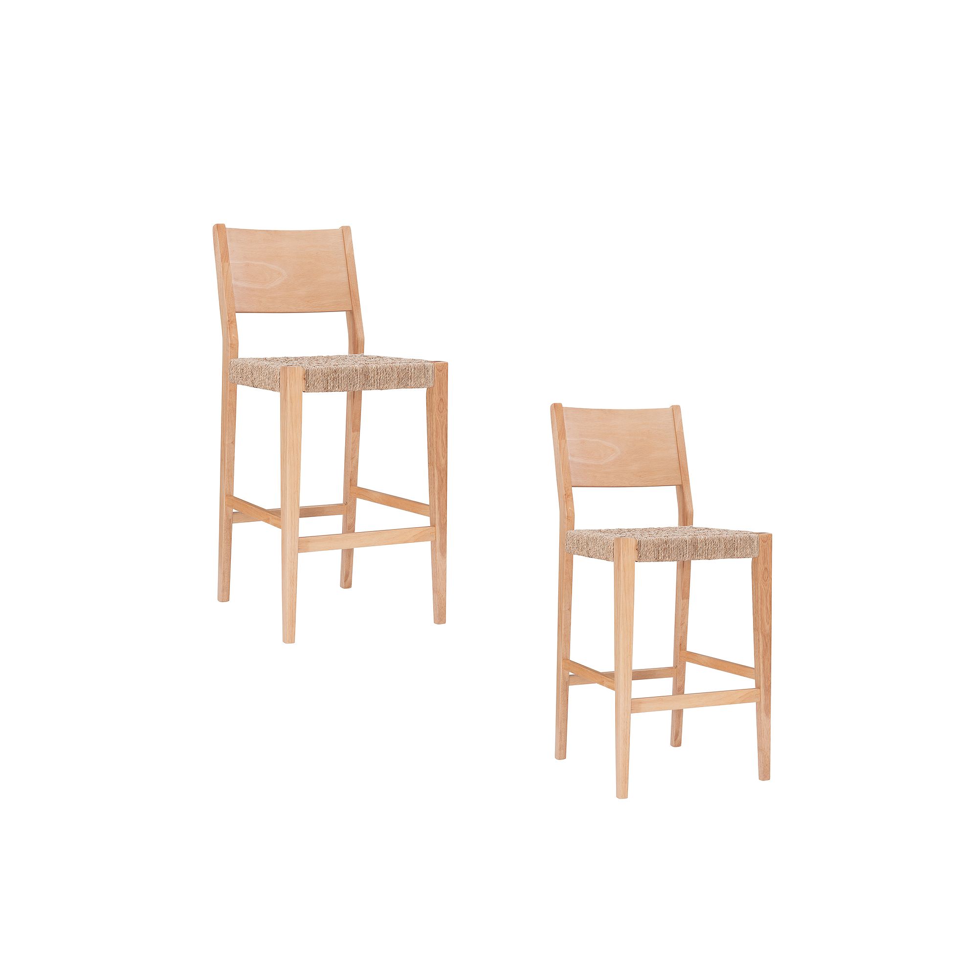 Linon Cadence Counter Stool 2-piece Set, Natural