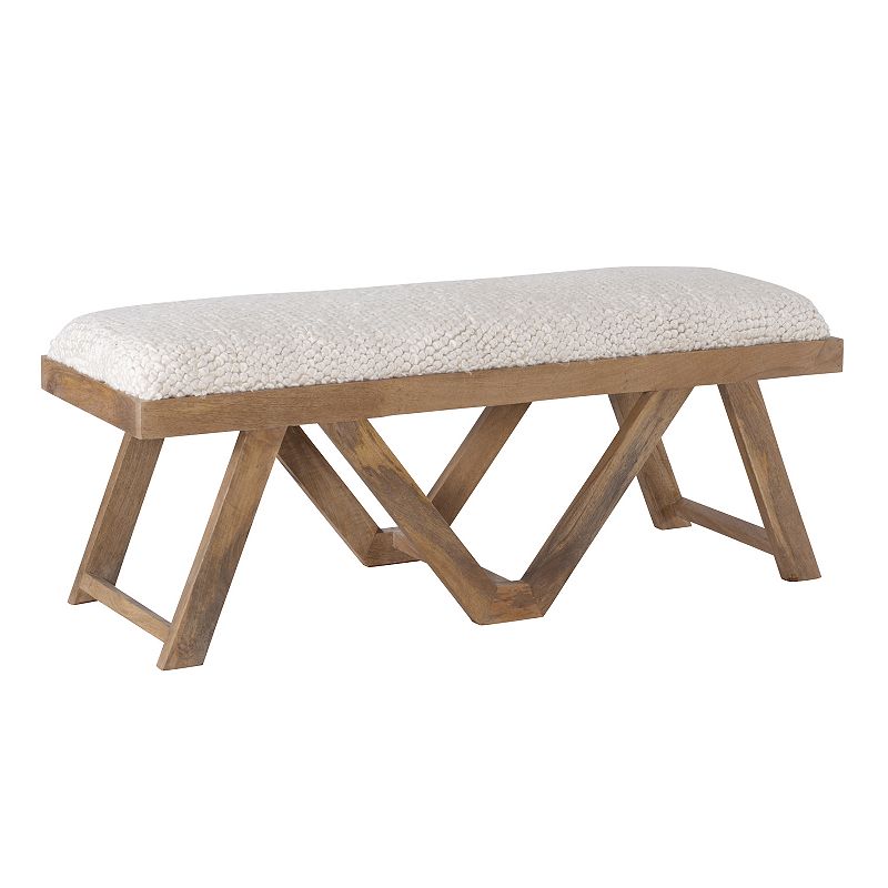 Linon Byan Upholstered Bench, Brown