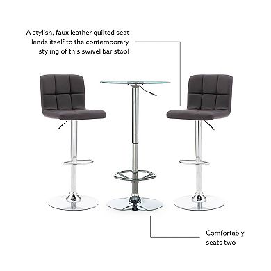 Linon Jenna Pub Table & Stool 3-piece Set