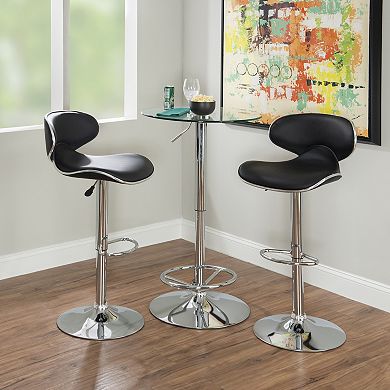 Linon Jenna Adjustable Pub Table & Stool 3-piece Set