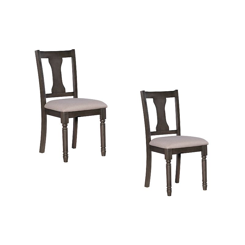 Linon Willow Dining Chair 2-piece Set, Grey