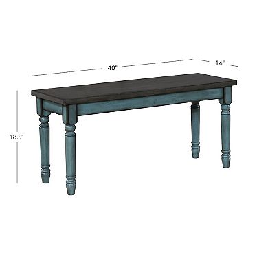 Linon Willow Two Tone Bench