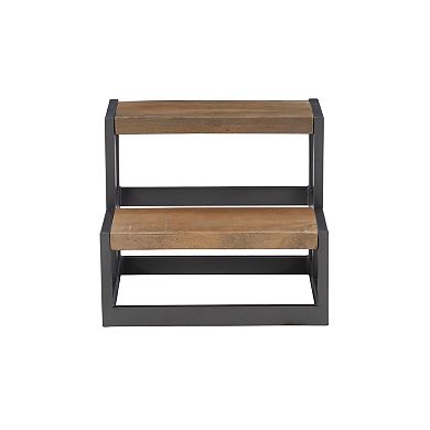 Linon Blythe Bed Step Stool Floor Decor