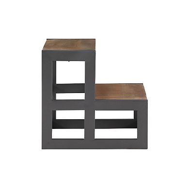 Linon Blythe Bed Step Stool Floor Decor