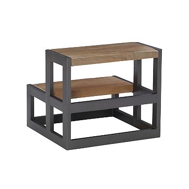 Linon Blythe Bed Step Stool Floor Decor