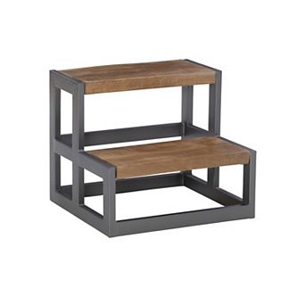 Linon Blythe Bed Step Stool Floor Decor