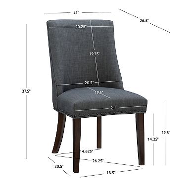 Linon Adler Dining Chair 2-Piece Set