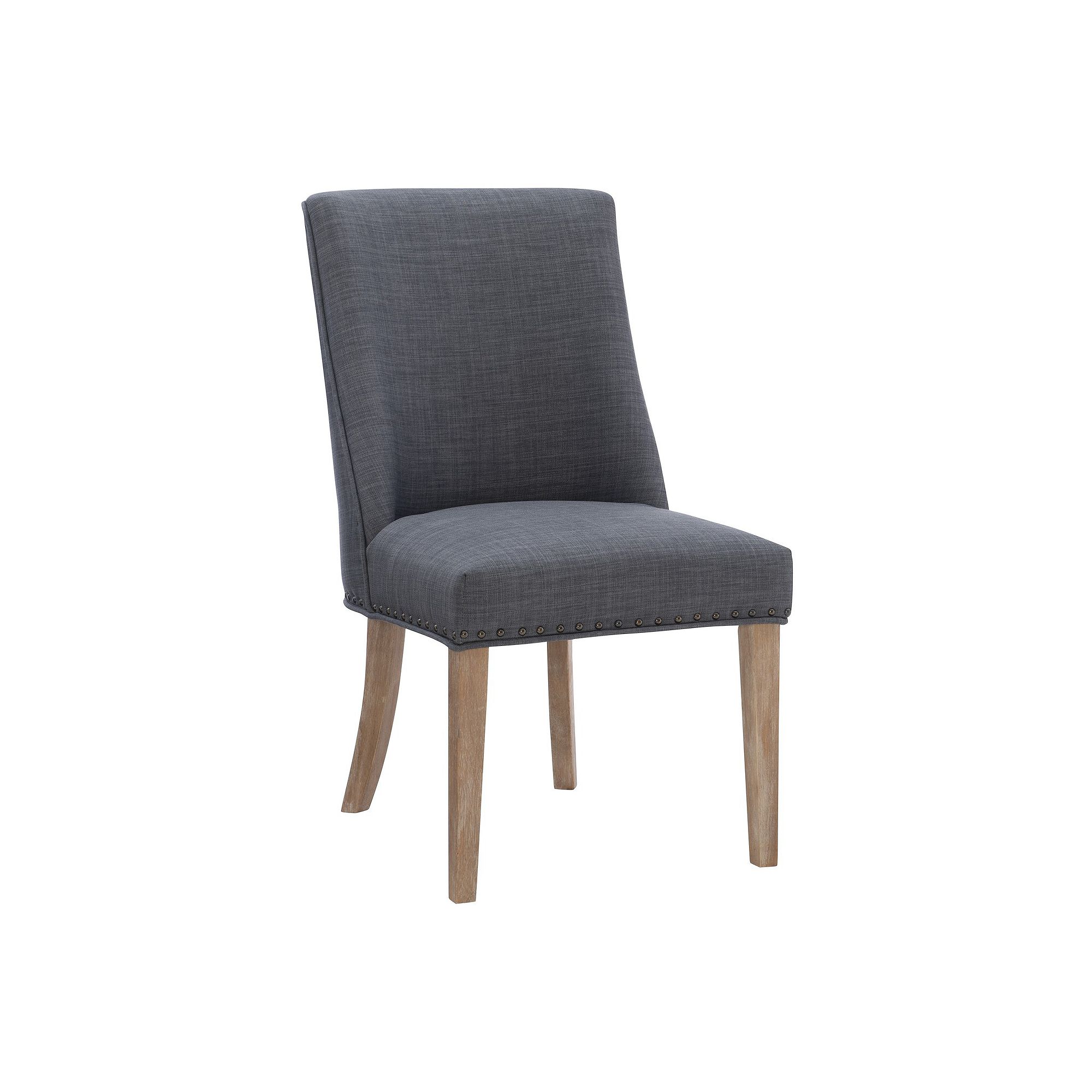 Linon Adler Dining Chair 2-Piece Set, Gray Natural