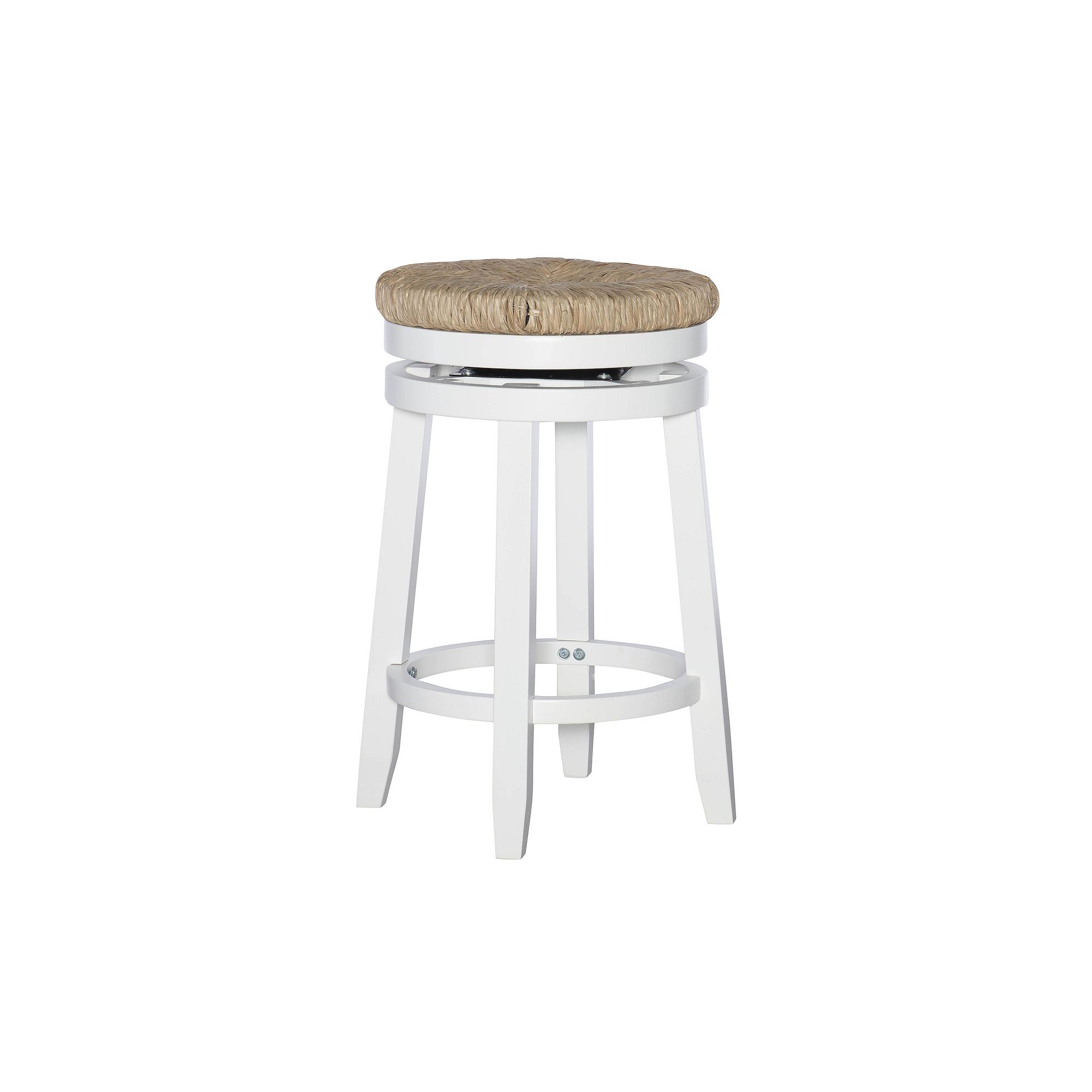 Linon Morgan 25-in. Swivel Counter Stool, White