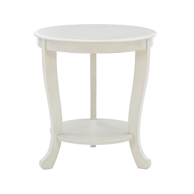 Linon Aubert Accent Side Table, White