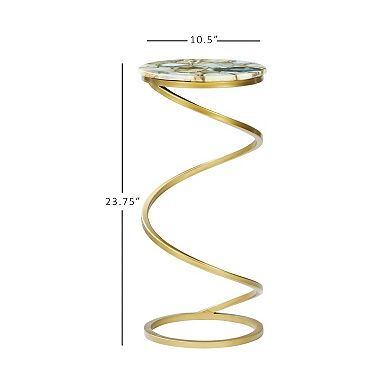 Linon Rian Spiral Drink Table