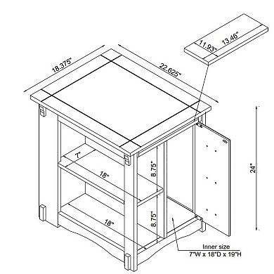 Linon Parnell Side Table