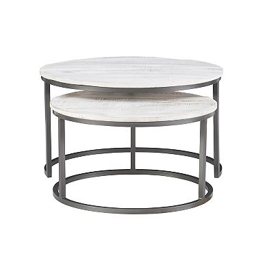 Linon Weston Nesting Coffee Table 2-Piece Set