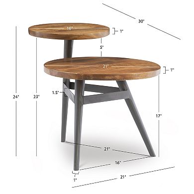 Linon Collis 2-Tier Side Table