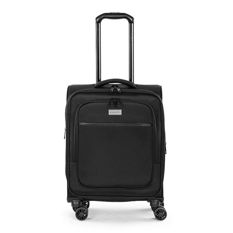 Bugatti Ultimate 20-Inch Carry-On Softside Spinner Luggage, Black, 20 Carry