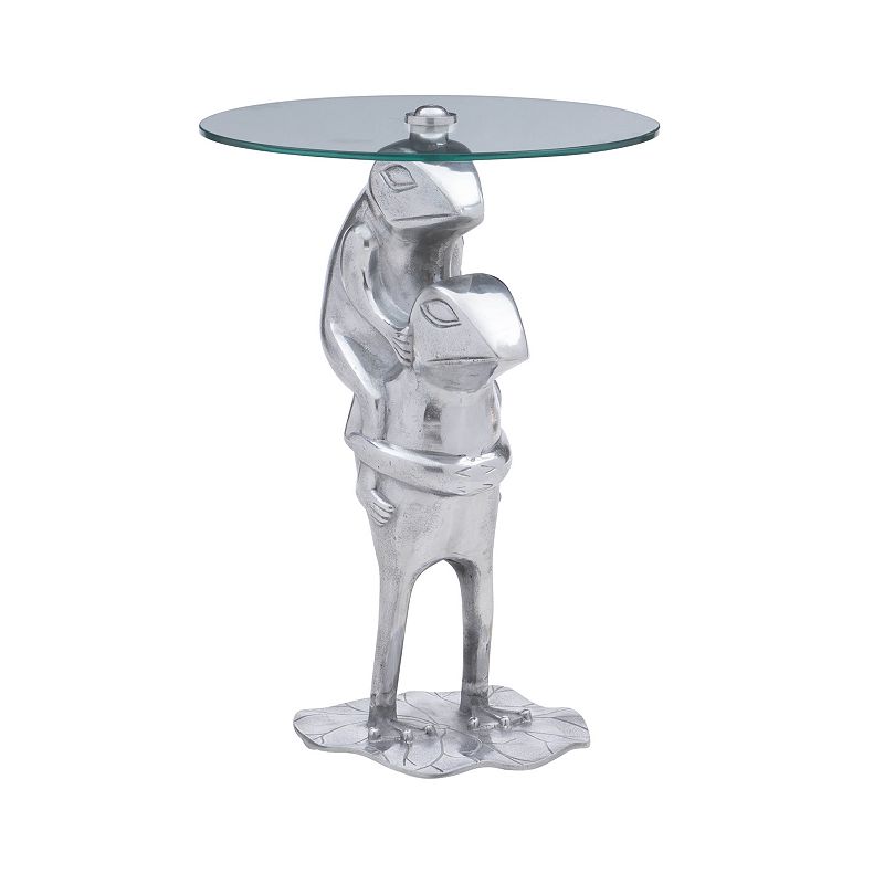 Linon Freddie Frog Side Table, Silver