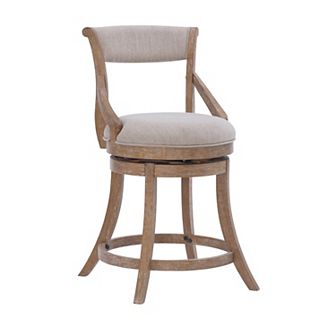 Linon Gilda Big and Tall Swivel Counter Stool