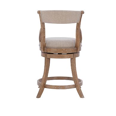 Linon Gilda Big and Tall Swivel Counter Stool